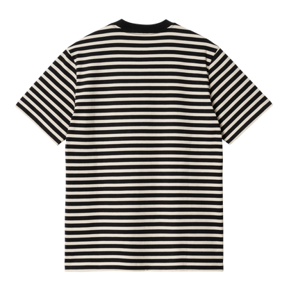 Carhartt WIP Seidler Stripe Pocket Tee - Salt/Black