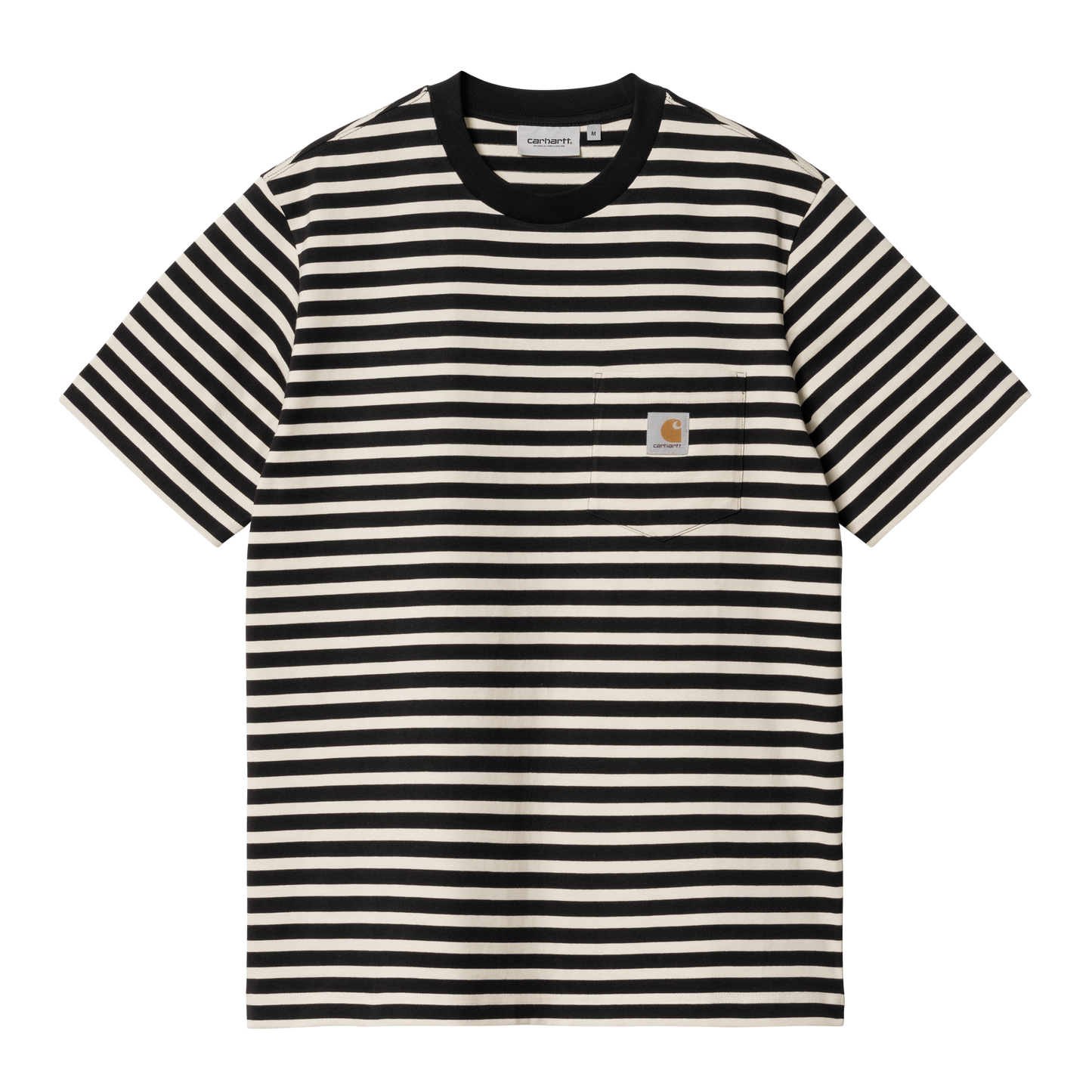 Carhartt WIP Seidler Stripe Pocket Tee - Salt/Black