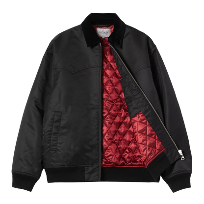 Carhartt WIP Santa Fe Alumni Jacket - Black/Scarlet