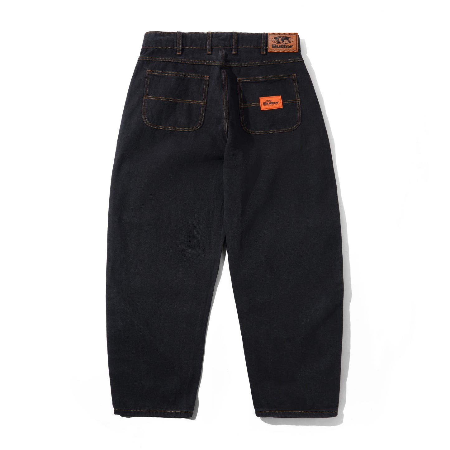 Butter Goods Santosuosso Denim Jeans - Washed Black (Orange Embroidery)