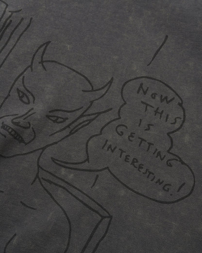 Butter Goods x Daniel Johnston Satan Tee - Black Acid Wash