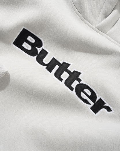 Butter Goods Satin Logo Applique Hoodie - Cement