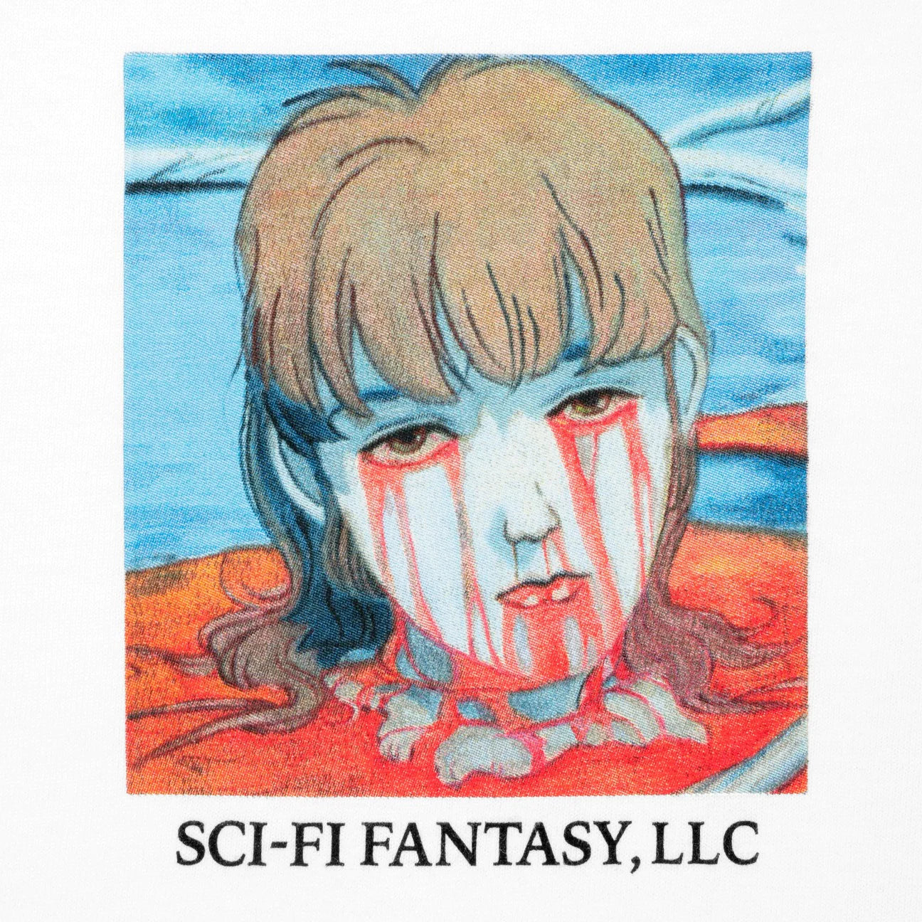 Sci-Fi Fantasy Leaking Eyes Tee - White