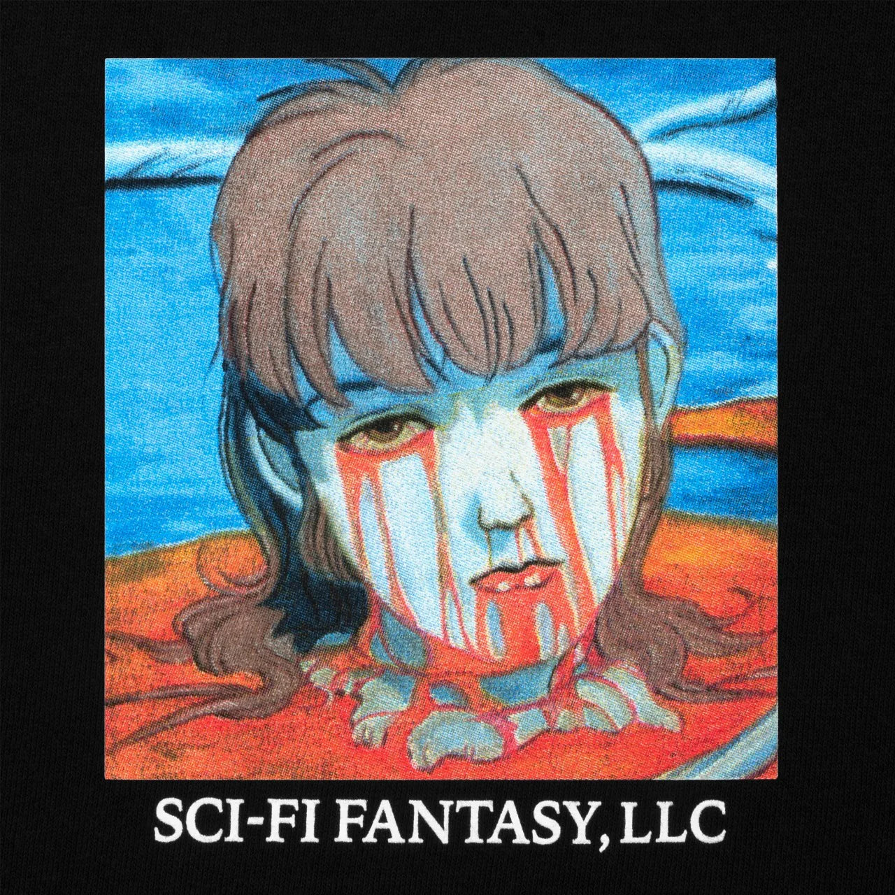 Sci-Fi Fantasy Leaking Eyes Tee - Black