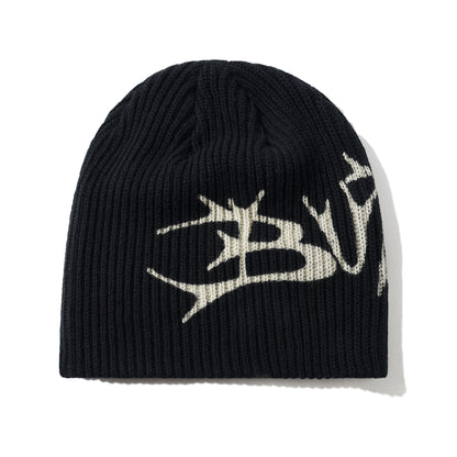 Butter Goods Scrawling Skully Beanie - Black