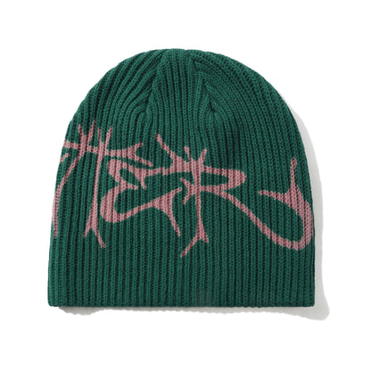 Butter Goods Scrawling Skully Beanie - Forest