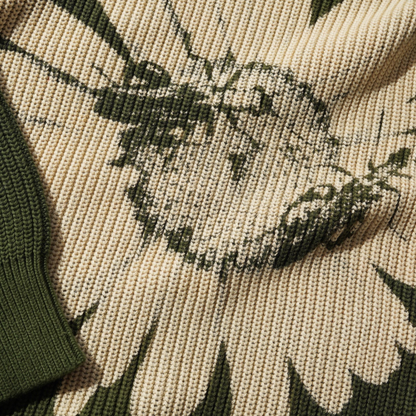 Butter Goods Sunflower Knit Sweater - Army