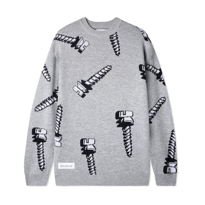 Butter Goods Screw Knit Sweater - Grey