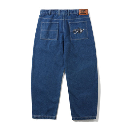 Butter Goods Scribble Denim Jeans - Mid Blue