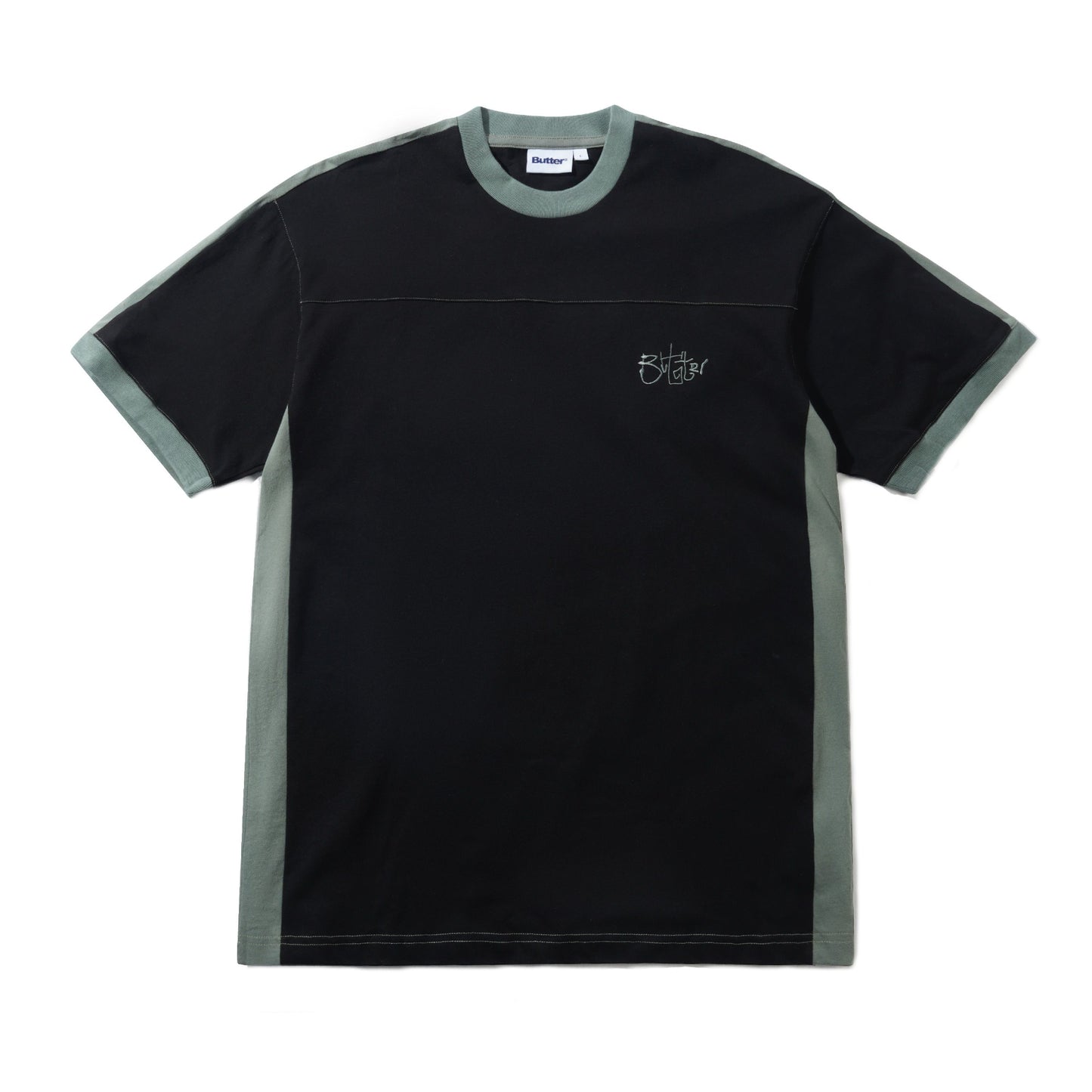 Butter Goods Scribble Football Tee - Black/Canteen