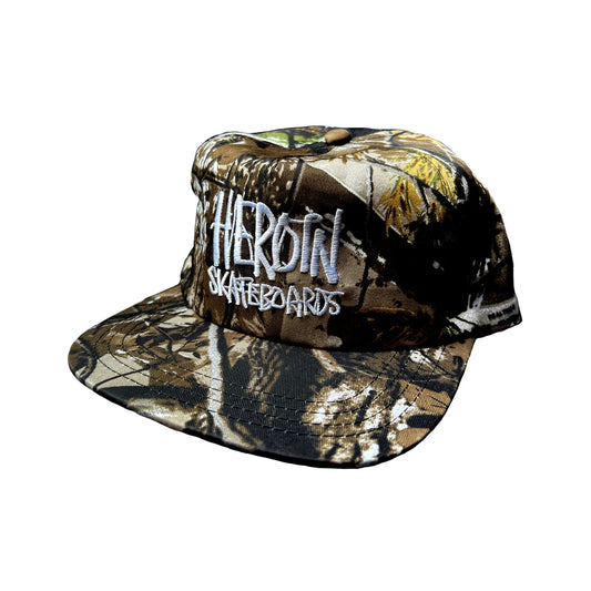 Heroin Script Nylon Snapback - Real Tree Camo