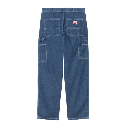 Carhartt WIP Single Knee Pant - Blue Stone Washed Heart