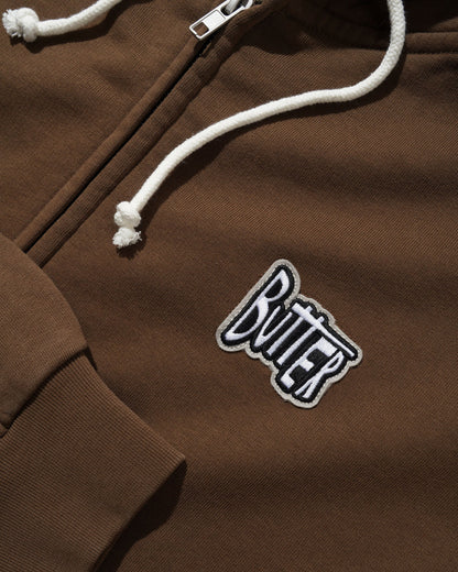 Butter Goods Sketch Zip Up Hoodie - Brown