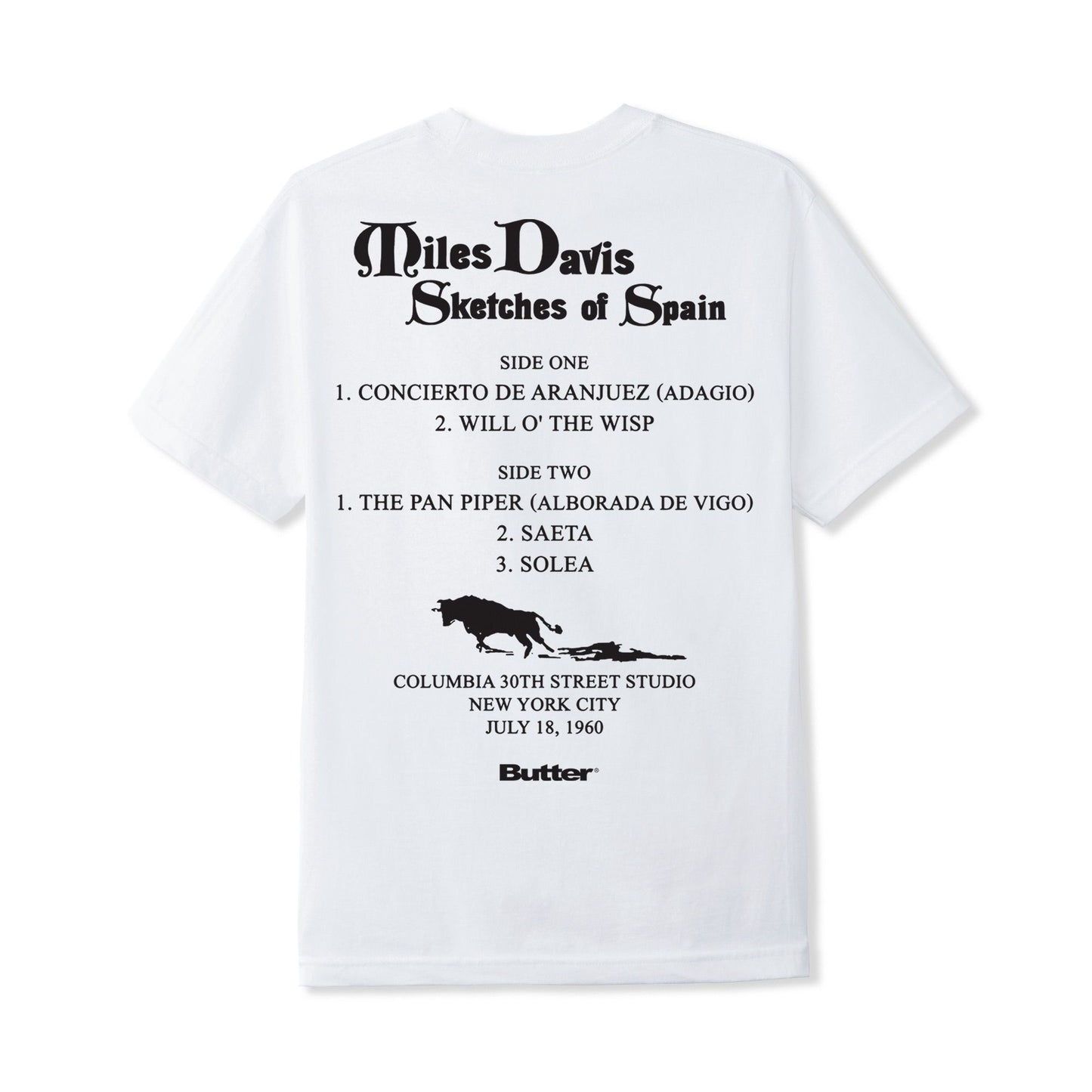 Butter Goods Miles Davis Sketches Of Spain Tee - White