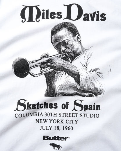 Butter Goods Miles Davis Sketches Of Spain Tee - White