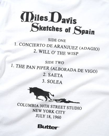 Butter Goods Miles Davis Sketches Of Spain Tee - White