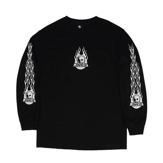 Skull Skates Burnt Fireball Longsleeve - Black