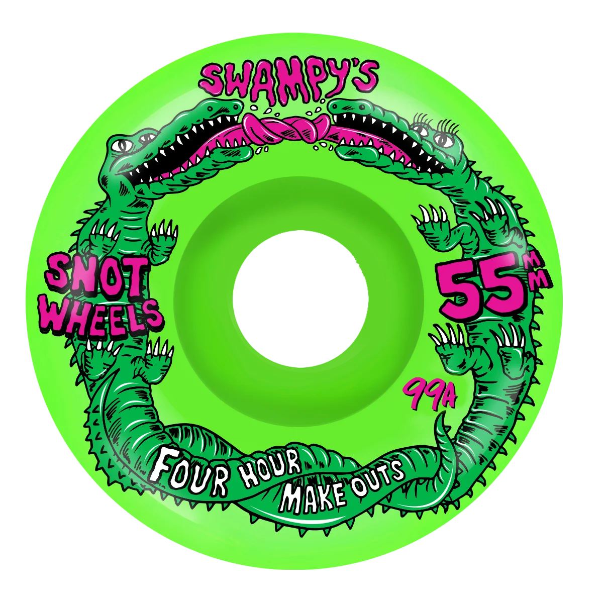 Snot Swampy Four Hour Neon Green Conical Wheels - 99A 55mm