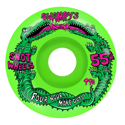 Snot Swampy Four Hour Neon Green Conical Wheels - 99A 55mm