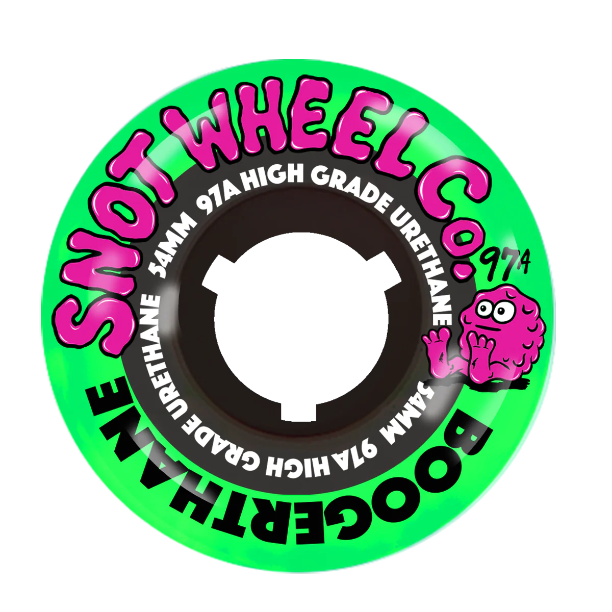 Snot Boogerthane Neon Green/Black Core Wheels - 97A 54mm