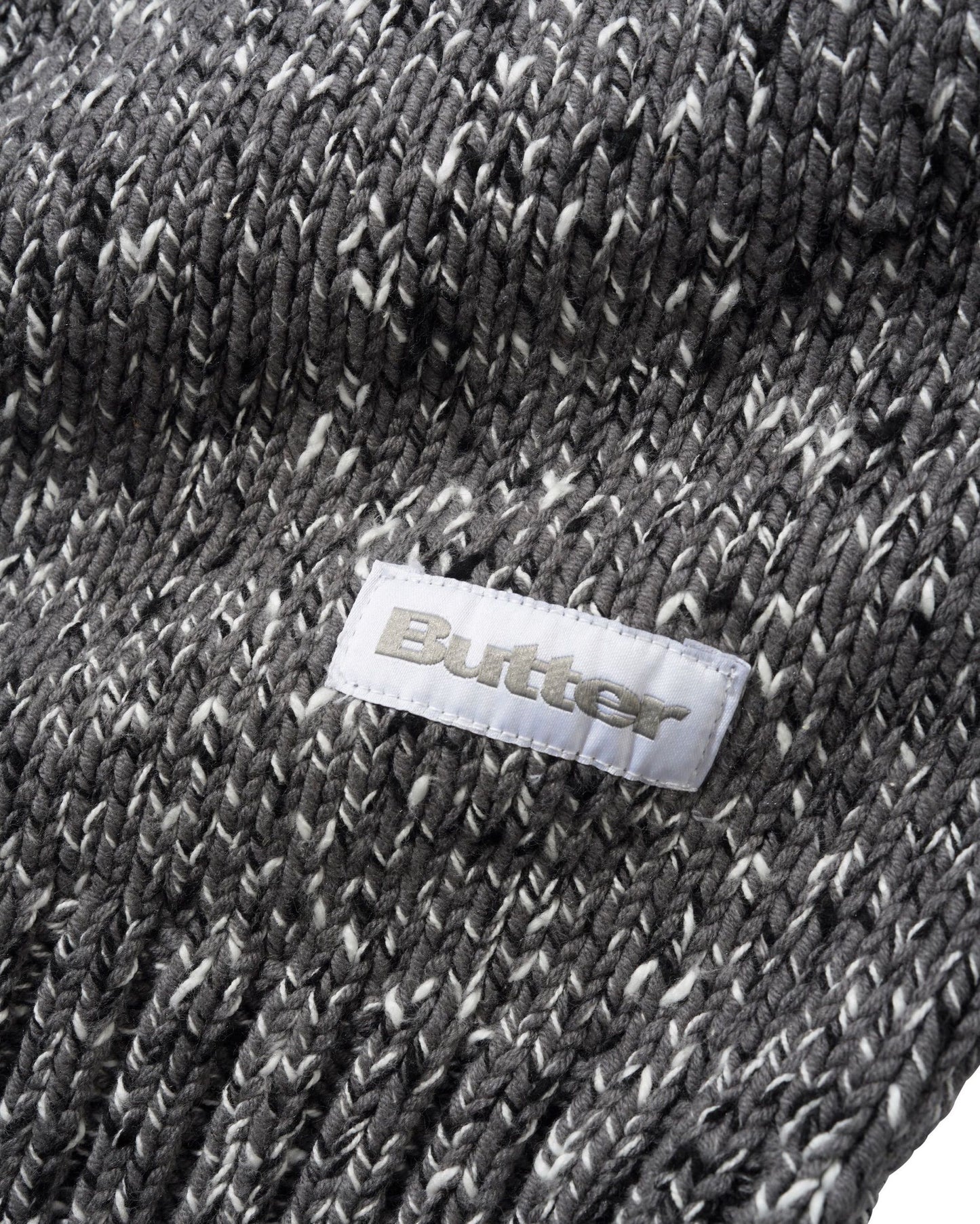Butter Goods Speckle Knit Sweater - Charcoal