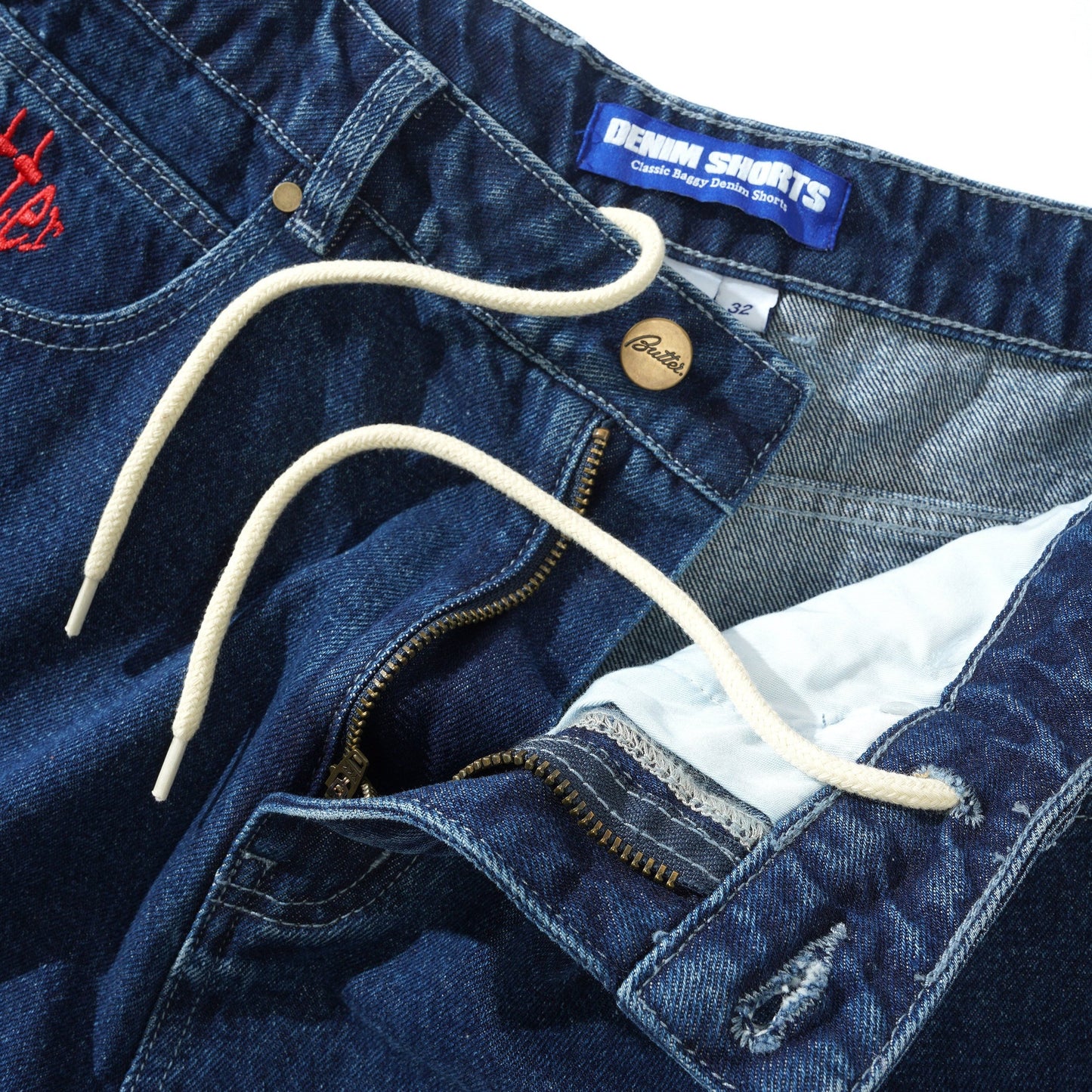 Butter Goods Spider Denim Shorts - Dark Indigo