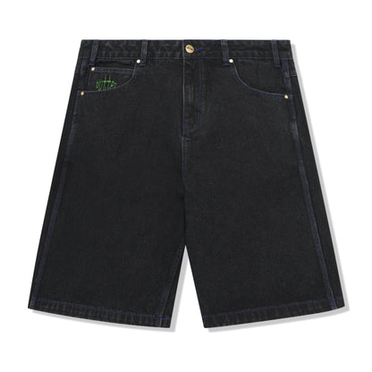 Butter Goods Spider Denim Shorts - Washed Black