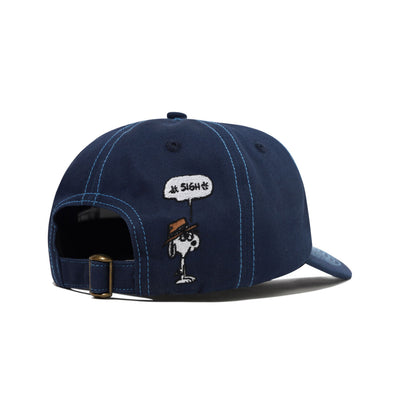 Butter Goods x Peanuts Spike 5 Panel Cap - Navy/Light Blue