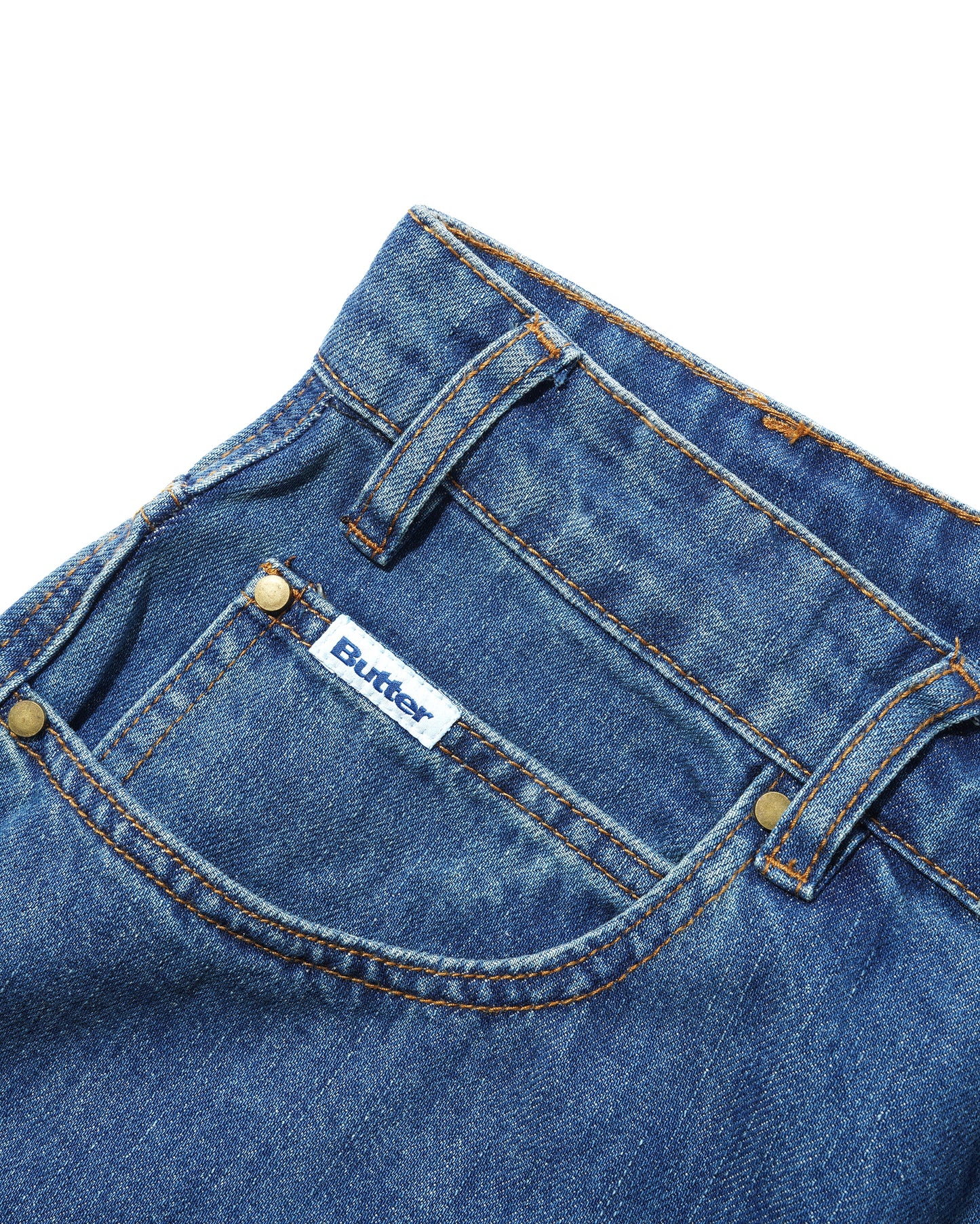 Butter Goods x Peanuts Spike Denim Jeans - Distressed Indigo