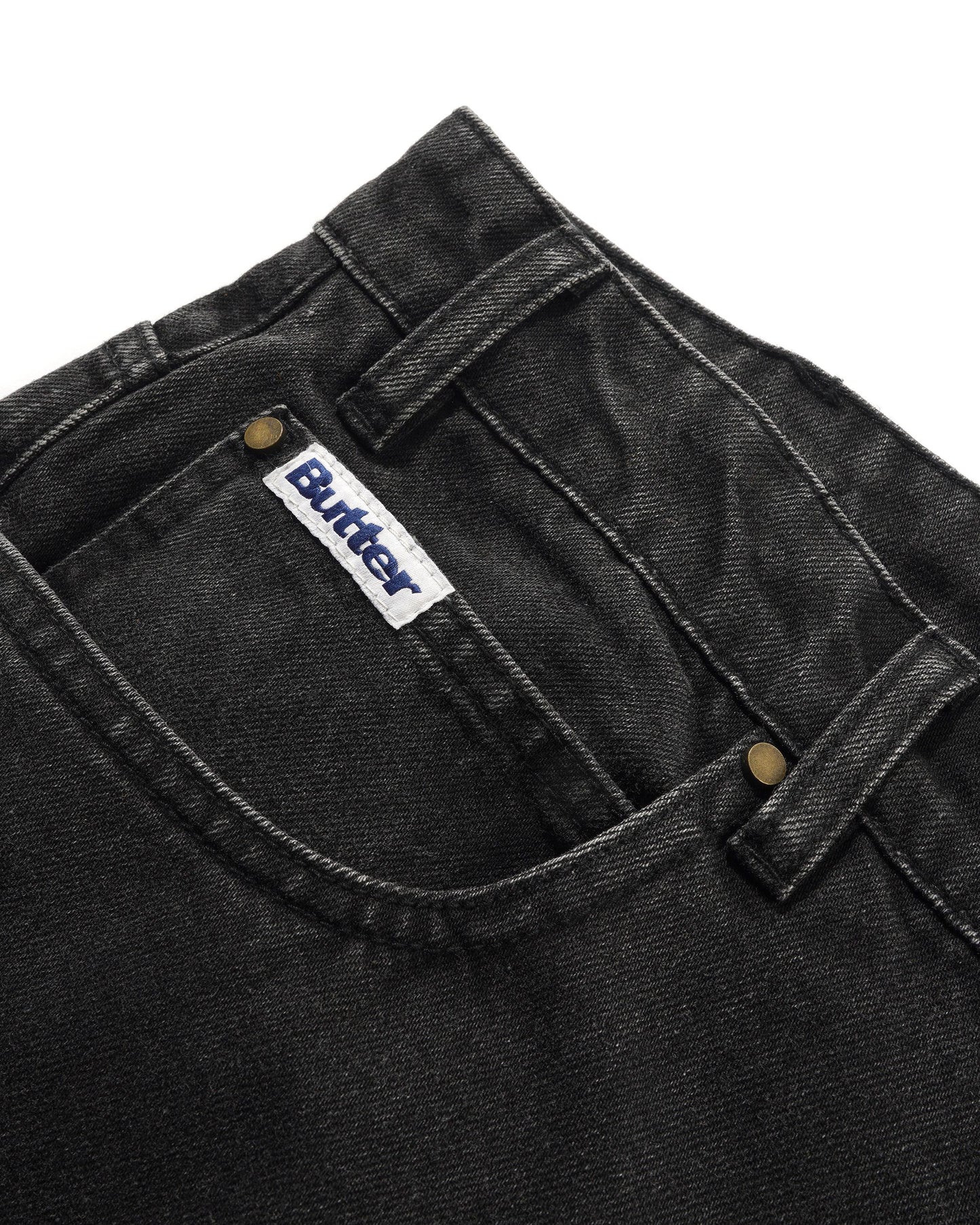 Butter Goods x Peanuts Spike Denim Jeans - Faded Black