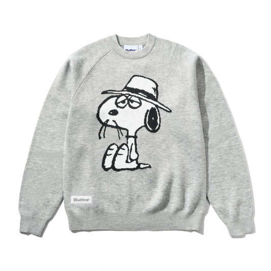 Butter Goods x Peanuts Spike Knit Sweater - Ash