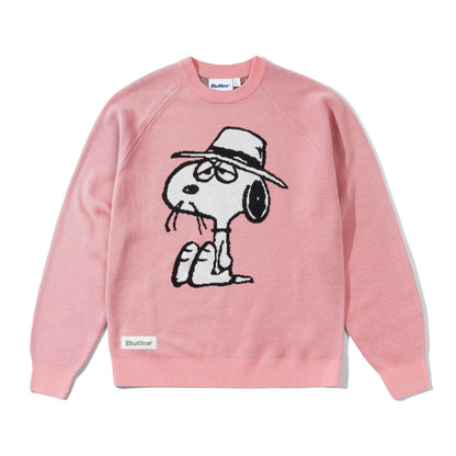 Butter Goods x Peanuts Spike Knit Sweater - Light Pink