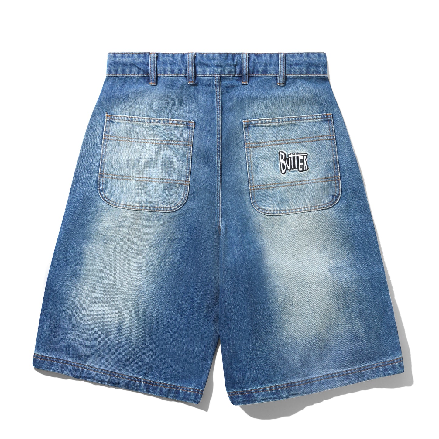 Butter Goods x Peanuts Spike Work Shorts - Distressed Indigo