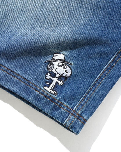 Butter Goods x Peanuts Spike Work Shorts - Distressed Indigo