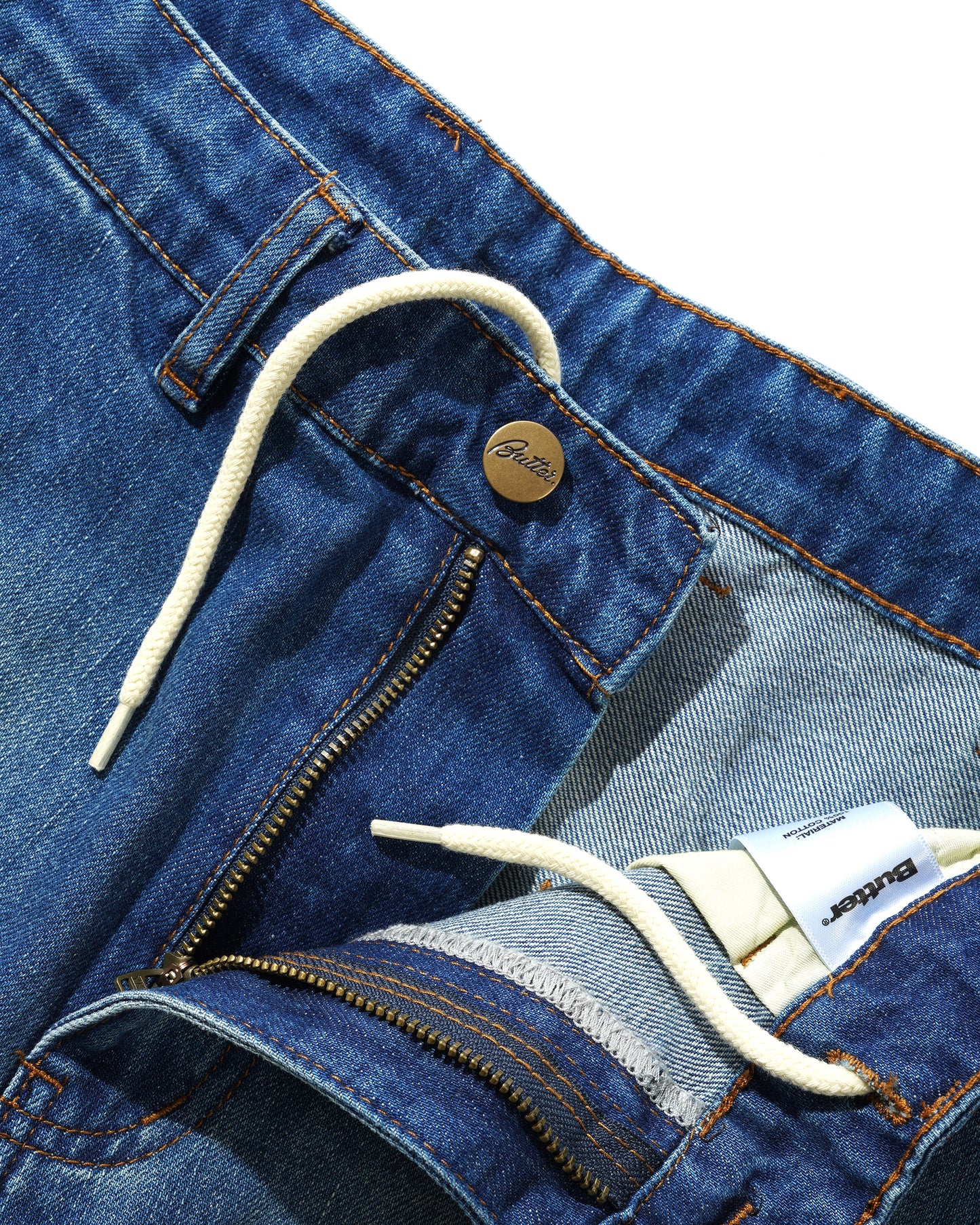 Butter Goods x Peanuts Spike Work Shorts - Distressed Indigo