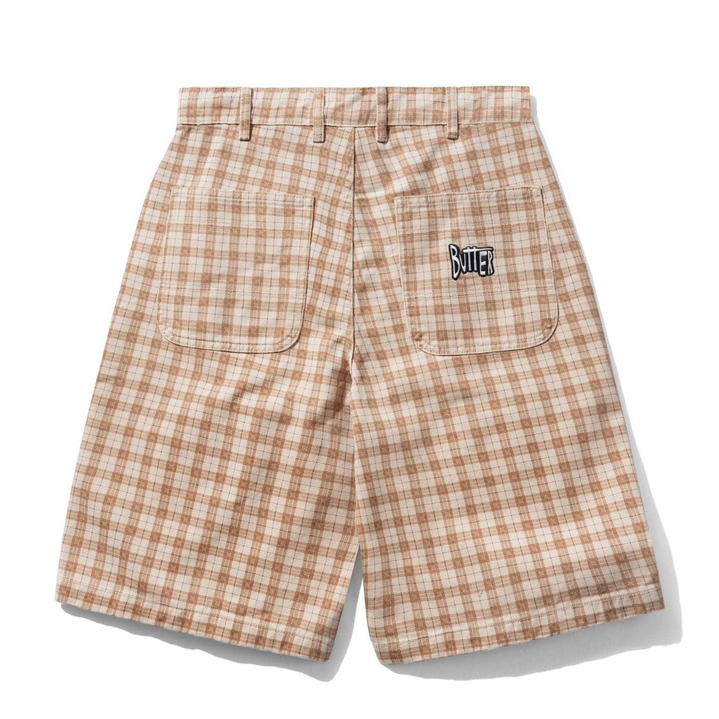 Butter Goods x Peanuts Spike Work Shorts - Sandstone Plaid