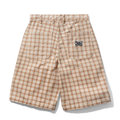 Butter Goods x Peanuts Spike Work Shorts - Sandstone Plaid