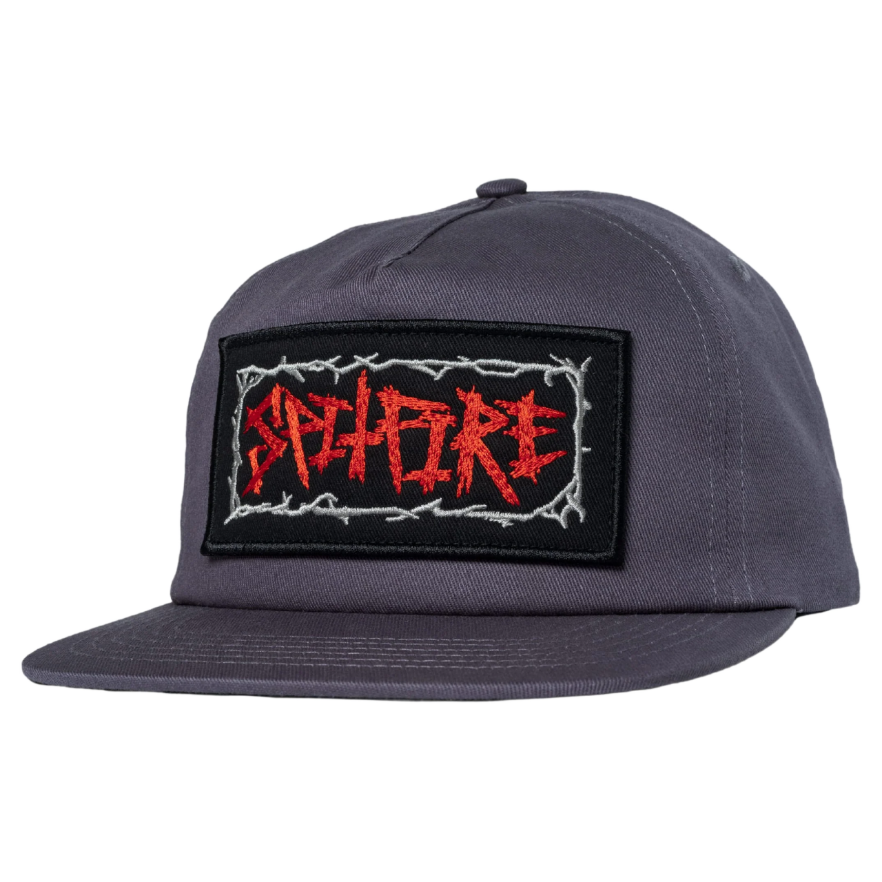 Spitfire Gas Mask Script Patch Snapback - Charcoal