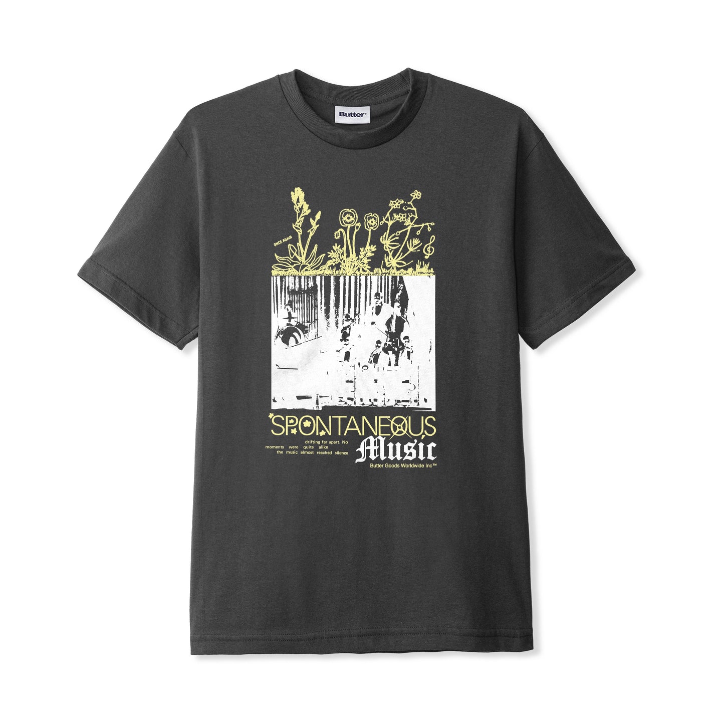 Butter Goods Spontaneous Music Tee - Charcoal