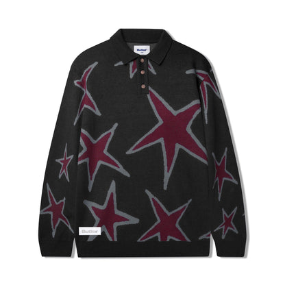 Butter Goods Star Polo Knit Sweater - Black