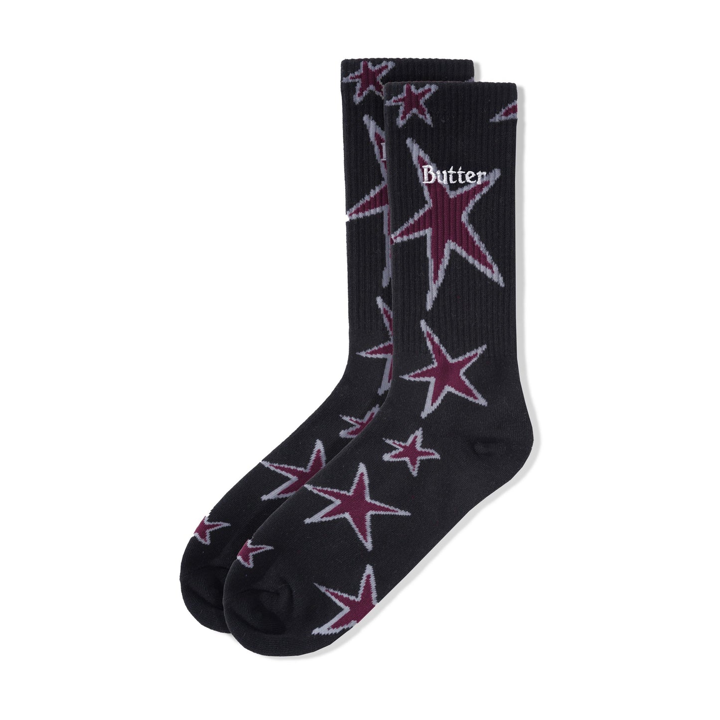 Butter Goods Star Socks - Black