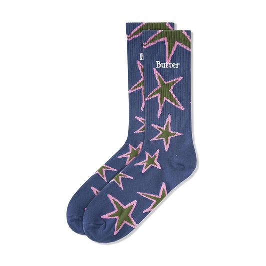 Butter Goods Star Socks - Prussian