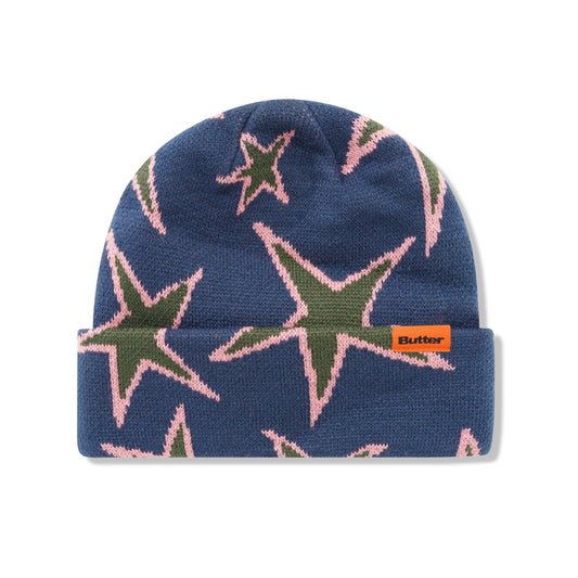 Butter Goods Stars Cuff Beanie - Prussian