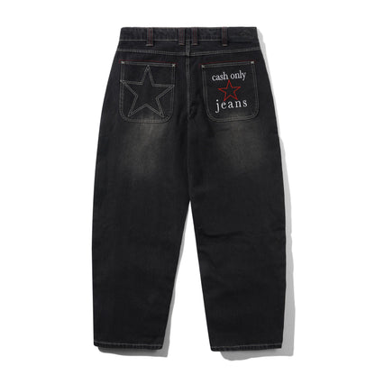 Cash Only Stars Denim Jeans - Washed Black