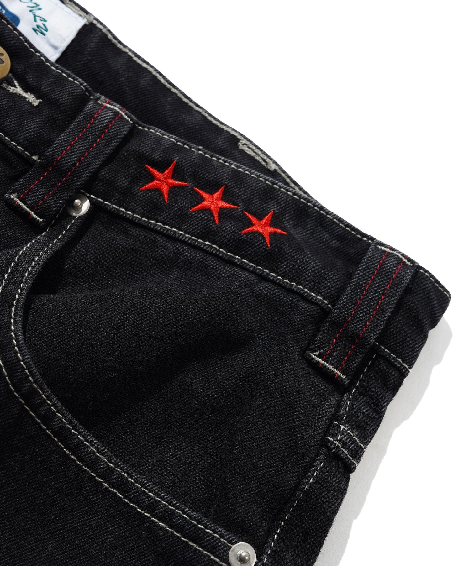 Cash Only Stars Denim Jeans - Washed Black