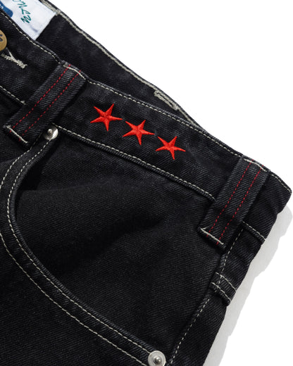 Cash Only Stars Denim Jeans - Washed Black