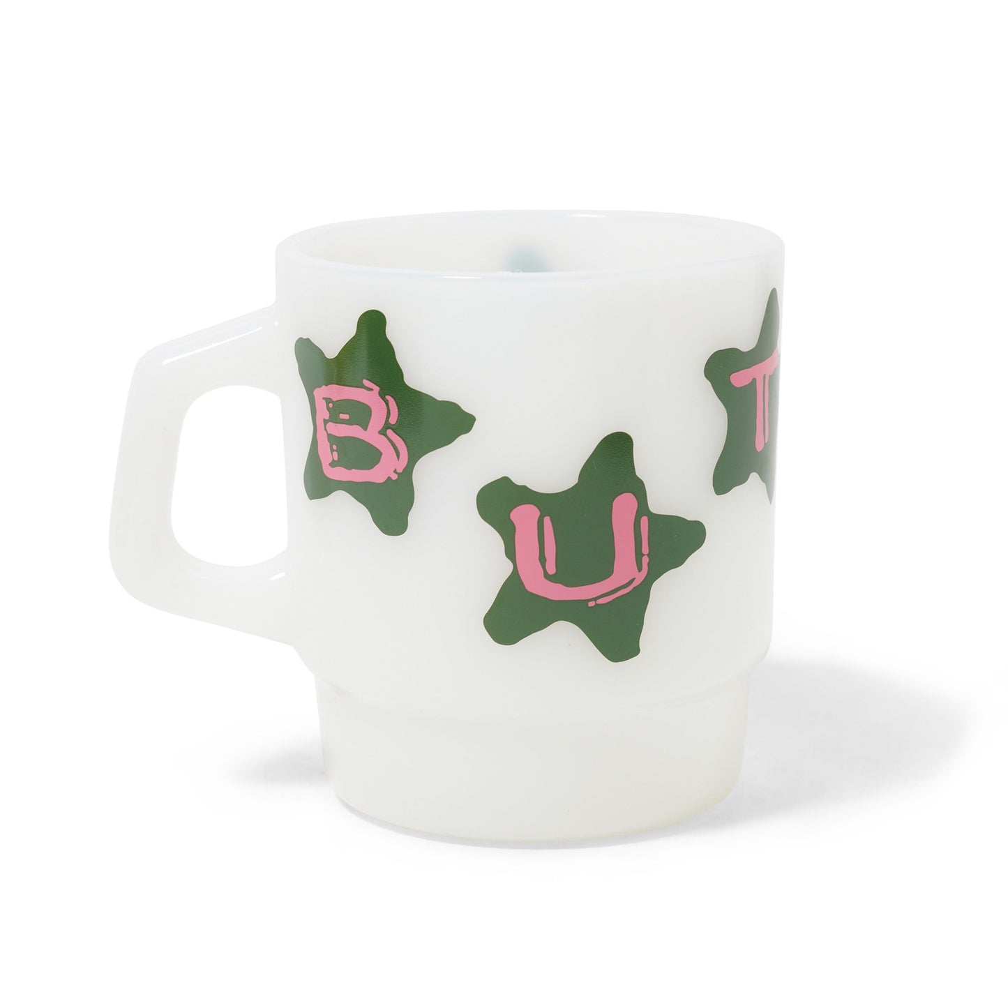 Butter Goods Stars Milk Glass - White