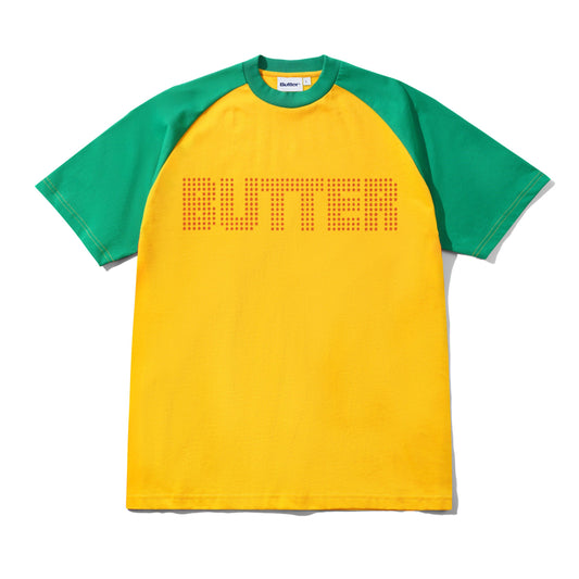 Butter Goods Stars Raglan Tee - Green/Gold