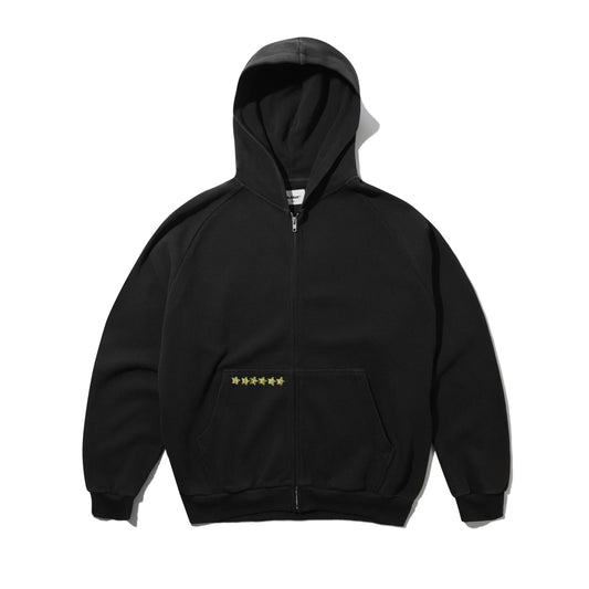 Butter Goods Stars Waffle Zip Up Hoodie - Black