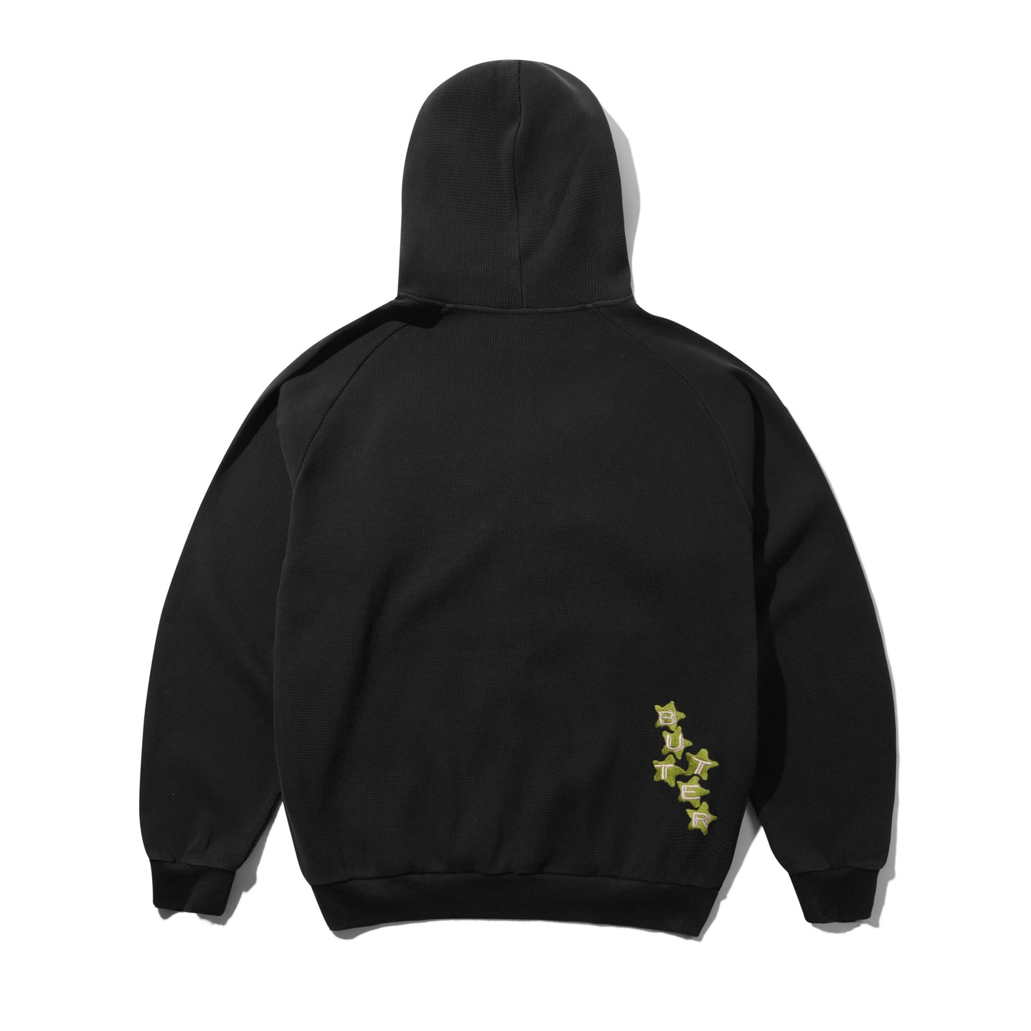 Butter Goods Stars Waffle Zip Up Hoodie - Black